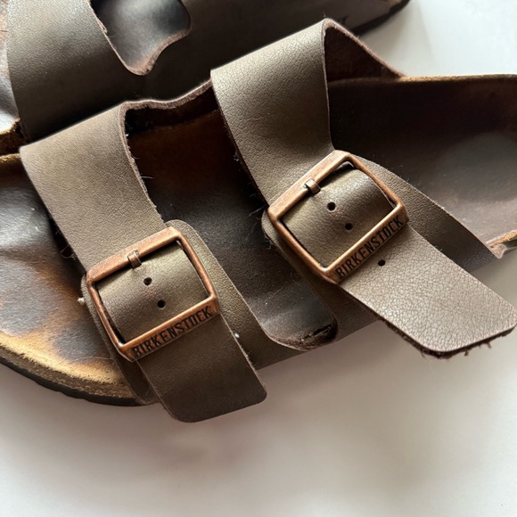 Birkenstock Arizona Birko-Flor Dark Brown Sandals - Picture 3 of 8